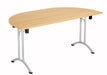 One Union D End Folding Table 1600 X 800 Silver Nova Oak